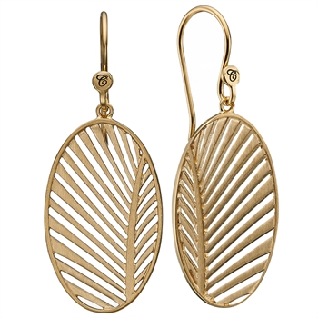 Christina Collect Gold-plated sterling silver My special Palm Beautiful earrings, also available in silver, model 670-G34